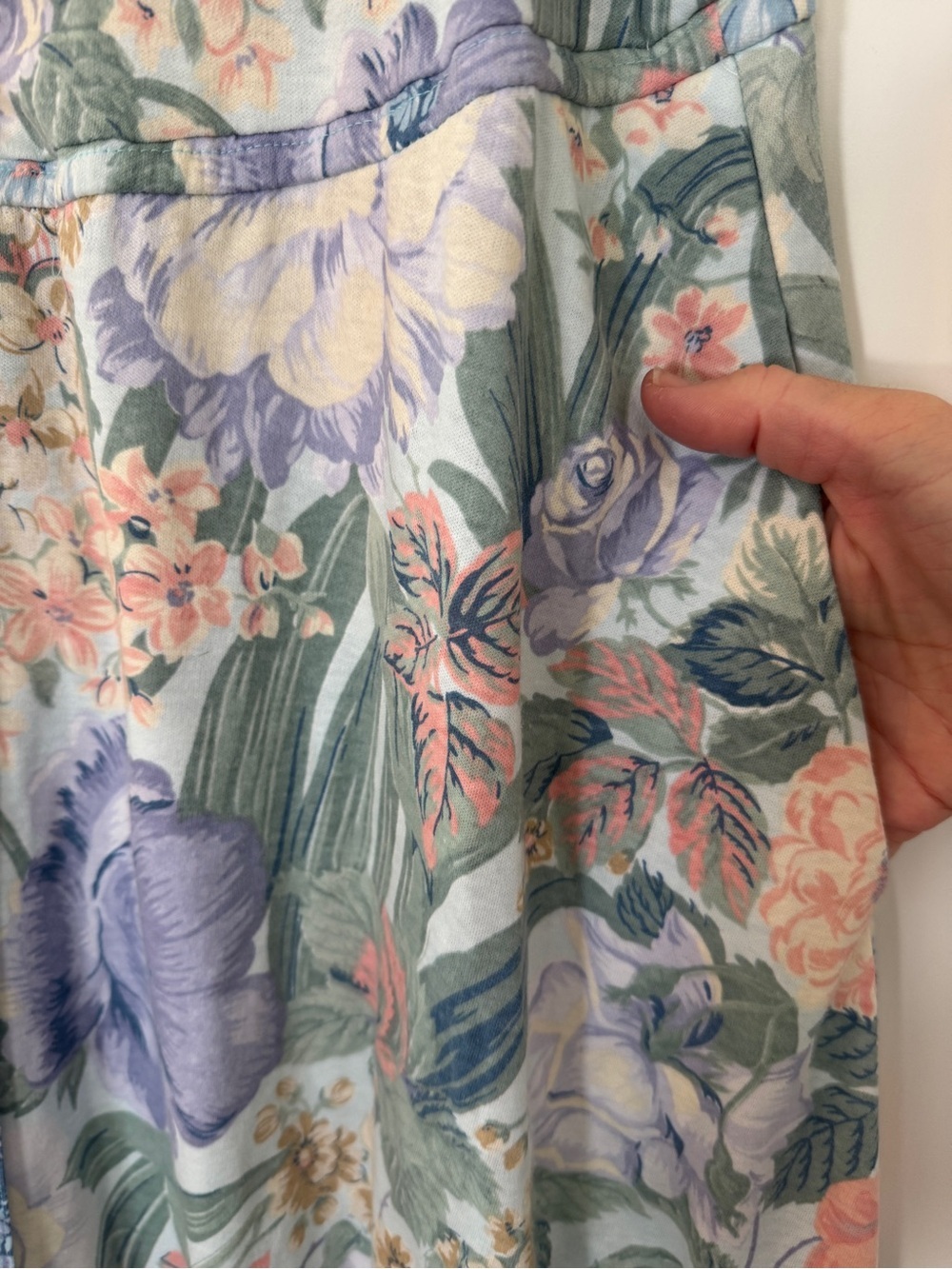 Vintage 80s Carol Anderson Multi Floral Button-Front Midi Dress w/ Belt Med - Picture 5 of 7
